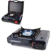 SUNTOUCH 휴대용 가스버너 이중안전설계 고화력 열전도판 하드케이스 캠핑 야외