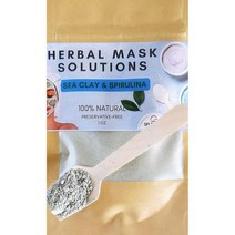 미국직구 화려한 네츄럴 페이스&바디 클레이 마스크 농축 허브 (SEA CLAY & SPIRULINA) 무향료, 수량, 상세참조