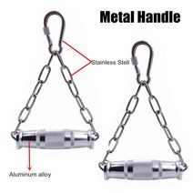 케이블 기계 어 테치먼트 Tricep Rope D-Handle Cable Pully 체육관 용 피트니스 장비 무게 리프팅 운동 액세서리, 하나, Metal handle