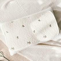 돗투돗x마롤로뜨 유아 순면 아기 베개 땀 패드 아기 베개 커버, 유아땀베개_싱싱올리브