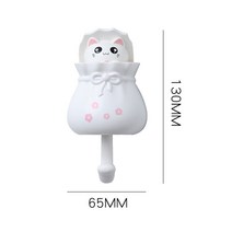 1 조각 크리 에이 티브 고양이 후크 귀여운 원활한 기숙사 침실 문 옷걸이 후크 키 우산 수건 모자 코트 랙 벽 장식, 10.5X5cm