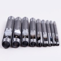 툴쎈 홀펀치세트(9pcs) (25093) 공펀치 환펀치 벨트 가죽 펀칭기 구멍뚫기