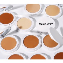 5pcs 개인 라벨 크림 컨실러 풀 커버리지 파운데이션 방수 오일 컨트롤 페이스 메이크업 컨투어 팔레트 화장품, 보여진 바와 같이, 하나
