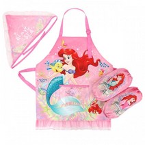 인어공주캐릭터 토시 두건 앞치마 3종세트 x소 수업준비물 귀여운 예쁜