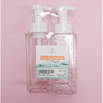 1+1 오베드 사각 거품용기 공병 리필용기 500ml(4가지 색상), 투명