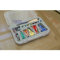 [미싱할인마트] 바이어스메이커세트 6mm 9mm 12mm 18mm 25mm 송곳 시침핀 시접클립 바이어스노루발 테이프메이커세트 바이어스메이커 테이프메이커 바이어스메이크 테이프메이크