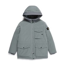 NATIONALGEOGRAPHIC N224MDW140 에어로윙 아웃 포켓 야상 후디 덕다운 점퍼 BLUE GREY, 110
