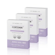 뉴로랩스 코르토닌 포뮬러 L테아닌 홍경천 추출물 마그네슘 스트레스 긴장완화 영양제 3set, 60정, 3개