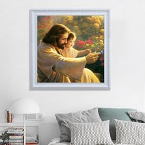 푸아이 3D 보석십자수 예수와 어린이 +행운십자수(30x30) 사칭업체주의 판매자 푸아이 꼭 확인후 주문 RW1724, 1세트, 80*80CM
