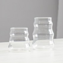 마카 내열유리 웨이브 짐 (언더락 300ml/텀블러 500ml) 2type /6개단위로 주문해주세요