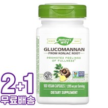 네이처스웨이 글루코만난 곤약뿌리 추출 665mg 비건 100캡슐 3통, 1개, 기본