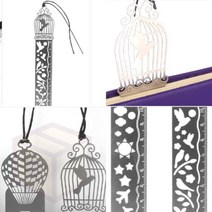 마켓프리 책갈피 이쁜책갈피 예쁜책갈피 금속책갈피 독서책갈피 메탈북마크 금속북마크 책깔피 성경책갈피 끈책갈피, 새장