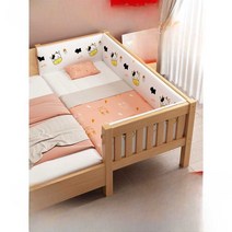 침대 확장 프레임 나무 원목선반 연장 늘리기 평상형, 삼면가드(5cm라텍스)200x38cm