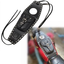 오토바이 탱크백 벤다 친칠라 300 용 오토바이 연료 탱크 가방 PU 가죽 리벳 문서 지갑 보관 도구, 한개옵션0