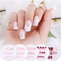[마물샵] 인조팁 1분완성 네일팁 인조손톱 붙이는네일팁, 05)디자인네일팁B_샤인블랙