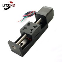 정밀 리니어가이드 레일 슬라이드 선형 모듈 테이블 선형 스테이지 운송 피치 스테퍼 모터, t6 2mm 피치, 스트로크 200mm