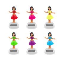 (캐릭터 노호혼 A타입) 하와이 훌라걸 태양열 플립 플랩 햇빛 자동차 차량용 인테리어 장식 소품 흔들흔들 인형, 바이올렛