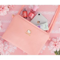 헬로키티 핑크 여아 핸드폰가방 크로스백 심플 깔끔 초등학생 중학생 데일리백 현장체험