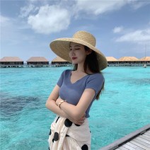 로코코 수플 골지 브이넥 반팔니트 r