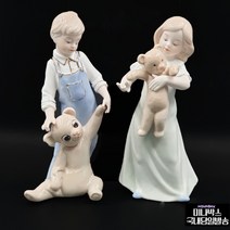 미나박스 도자기 피겨린 야드로인형 장식 인형 2, 42.인형놀이남매2P