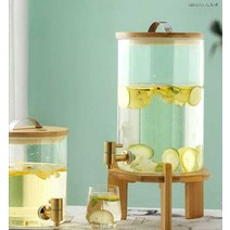 대용량 물병 뷔페 카페 워터디스펜서 유리, 11L 주스통