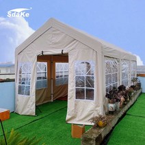 글램핑천막 간이농막 대형야외텐트 방수창고, 4x5 그린 차고형