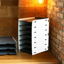 런메이크 디 서류정리함 3단 5단 7단-사무용품에 컬러를 입히다 수납장, A타입 세로형7단 02.화이트