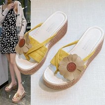 요정 바람 샌들 패션 하이힐 여자여름샌들 통굽슬리퍼 여자슬리퍼 예쁜슬리퍼 웨지슬리퍼