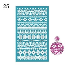 도자기공예 만들기 도구 물레 DIY폴리머 클레이 도구 실크 스크린 스텐실 도자기 용 점토에 크리스마스 인, 20 style 25