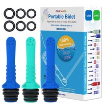 휴대용 비데 수동 클리너 세척기 여행용 3pack 휴대용 2 팩 페리 병 여행 비데 21-25cm 병과 호환 개인 위생 관리 shattaf, 3pc