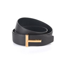 TOM FORD 톰포드 TB178-LCL236G 3BN06 소프트 그레인 금장 T로고 버클 양면 벨트 - 기타