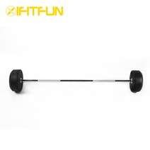 아이핏펀 고무 고정식 바벨 직선바, 20kg, 1개
