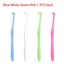 2pcs L 모양 푸시당겨 치간 칫솔 치열 교정 치아 화이트닝 구강 위생 관리, 6.4pcs