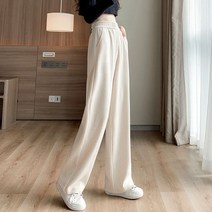 FANSYLI 겨울 여성 코듀로이 바지 벨벳 두꺼운 와이드 캐주얼 기모바지 340호 10A21