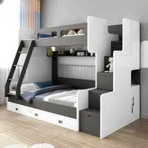 유아용2층침대 2층 자매 어린이 남매침대 벙커침대, 09침대(사다리)+계단서랍+드랙침대+2갈색매트