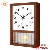 거실 엔틱 레트로 괘종시계 벽시계 일본 빈티지 복고풍, 20인치, 호두●무인흑침◆체크유리