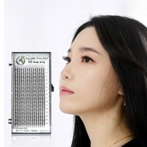 속눈썹연장재료 2D 3D 4D 5D 6D 10D 미앤비즈 윙윙 개별선택셋트 글루전처리제 셀프볼륨, C컬 0.07, 12mm