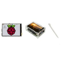 라즈베리파이 코딩 센서 진동센서 라즈베리 파이 4 LCD 디스플레이 3.5 인치 터치 스크린 아크릴 케이스 클리어 RPI 모델 B, LCD Case with Pen