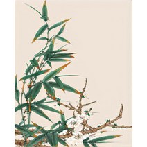 쉬운 diy피포페인팅 사군자 매화 난초 국화 대나무 매란국죽 행복 재물 풍수 수묵화 동양화 색칠하기 선물용 슬기로운 취미생활 집중력향상 스트레스 해소 그림그리기 소품, 사군자그리기도안02, 40*50cm(액자프레임포함)