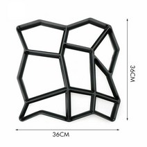 바닥 경로 메이커 금형 콘크리트 DIY 포장 내구성 정원 잔디 재사용 가정용 마당 장식, Color as shown