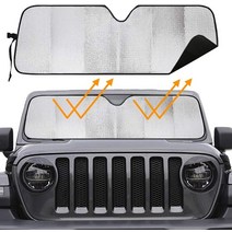 windshield sun shade for 2007-2020 wrangler rubicon sahara tj jk jku jl 2 4 door-block uv 광선 sun vis, jk를 위해