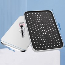 샤워기대형 유량 슈퍼차지 레인폴 샤워 헤드 욕실 수도꼭지 교체 부품 가정용 호텔 액세서리, 04 Plating Sliver