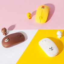 [로이체] 라인프렌즈 브라운앤프렌즈 무선 무소음 마우스 [게이밍/캐릭터/무소음/멀티페어링/무선], 2.샐리