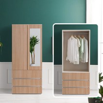 동서가구 이즈 클래스 800 거울 3단서랍 옷장, 오크