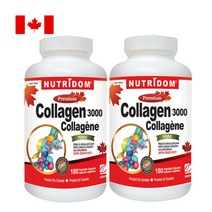 (2팩 할인세트) 캐나다 뉴트리돔 순수 2형 콜라겐3000 500mg 180정 식물성캡슐 닭콜라겐 N148