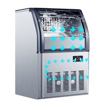 제빙기 아이스메이커 얼음제조 110V/220V 스퀘어 아이스 큐브 메이커 80KG 최대 자동 머신 스몰 바 커피 밀, 03 zb-250 110V_04 UK