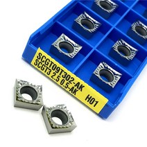 선반 인서트 V커팅 CNC 10EA 카바이드 알루미늄 가공 밀링 SCGT09T302 SCGT09T304 SCGT09T308 터닝 툴 SCGT120402 SCGT120404 SCGT, [05] SCGT120404 AK H01