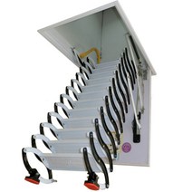 다락방 복층계단 반자동 리프트 접이식 사다리 빌라, 두꺼운 반자동 탄소강 70/90 업그레이드