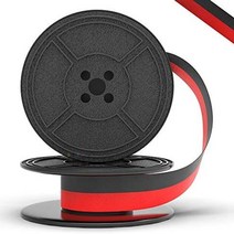 타자기 리본 카트리지 잉크리본 양색 먹띠 직경50mm, 빨간색과 검은색