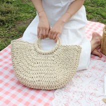 캐리앤캐리 여자가방 여름시즌 라탄 밀짚가방 여행 바다 라탄링 토트백